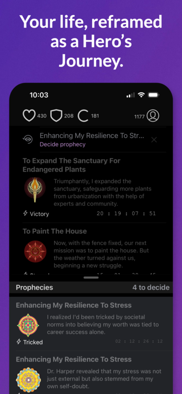 Prophecy and future visioning featur